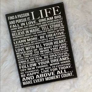 Wooden sign - Find a passion - Office Home decor